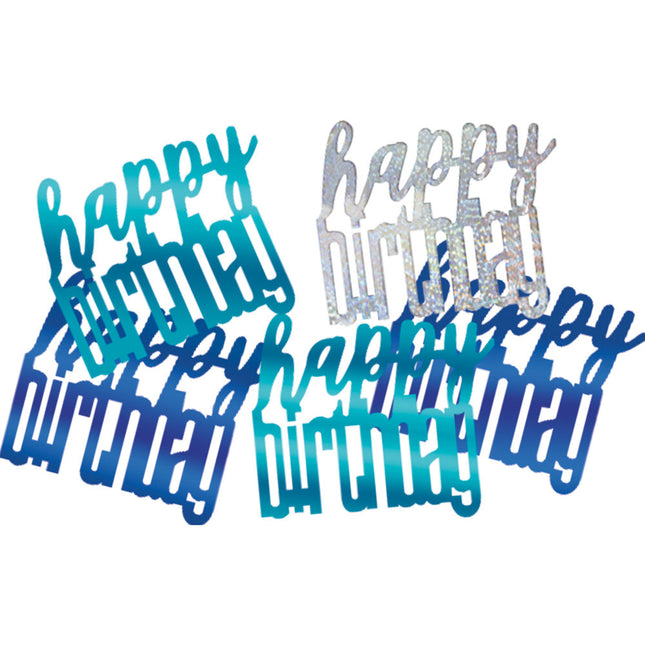 Happy Birthday Table Confetti Blue 11 gr