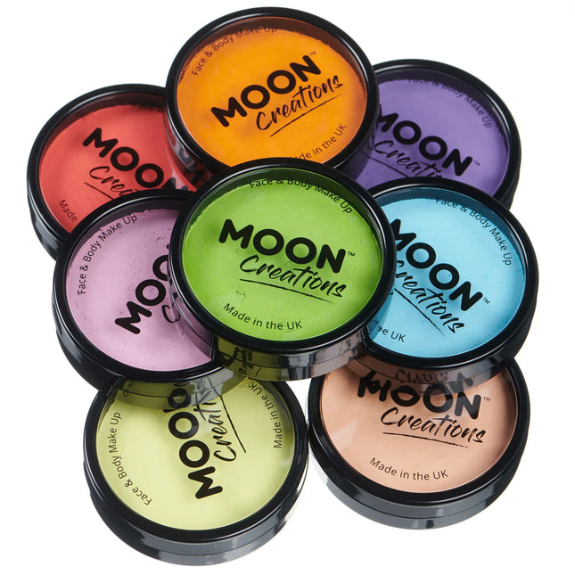 Moon Creations Pro Face Paint Cake Pots Bright Orange 36g