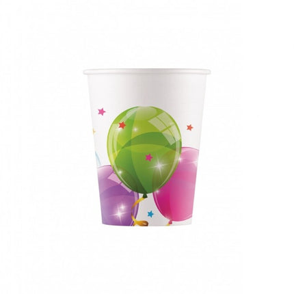 Kubki Balony Kolorowe 200ml 8szt