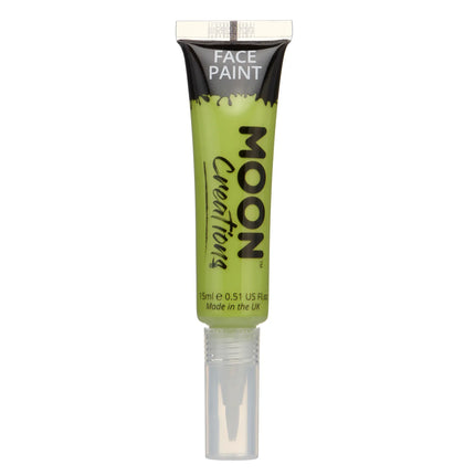 Moon Creations Farba do twarzy z aplikatorem Lime Green 15ml