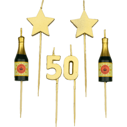 Świece 50 Years Champagne 17,5 cm