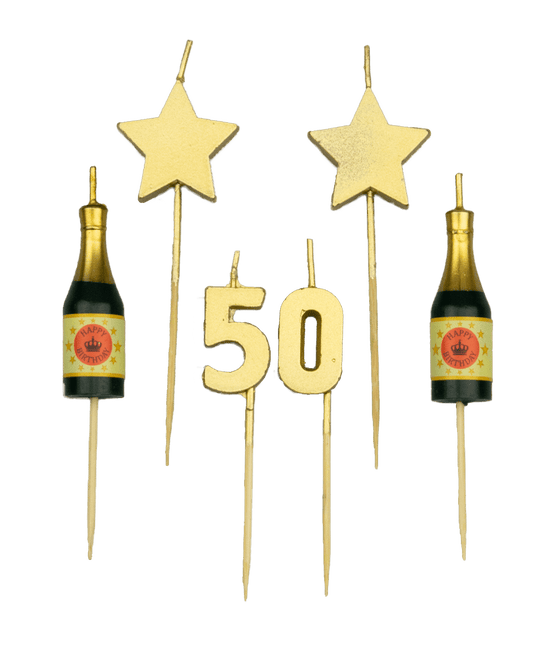 Świece 50 Years Champagne 17,5 cm