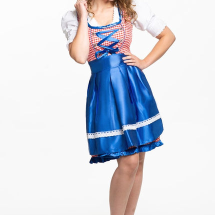 Sukienka Dirndl Oktoberfest Blue 3-częściowa