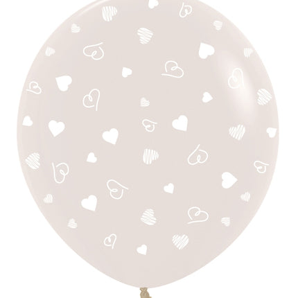 Balony Serca przezroczyste 91cm 2szt