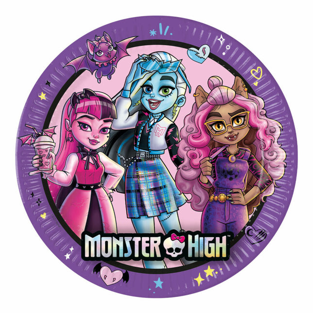 Talerze Monster High 23cm 8szt