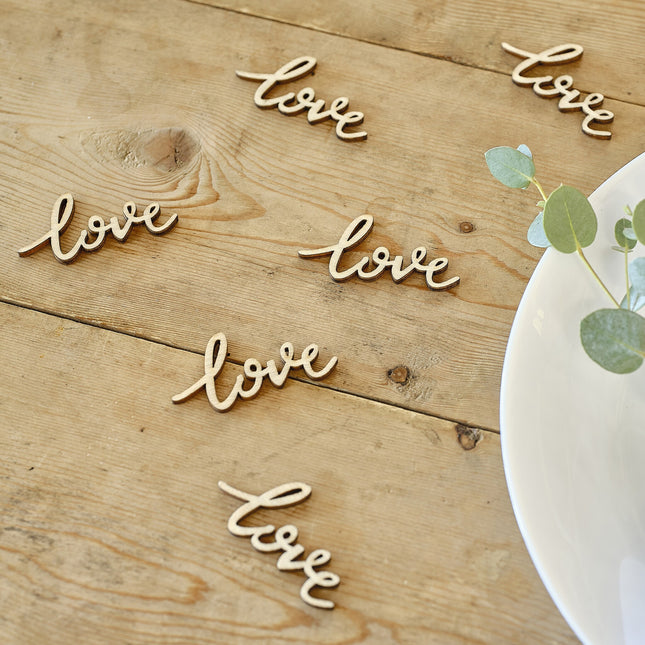 Love Table Confetti Wood 5,5cm 25szt