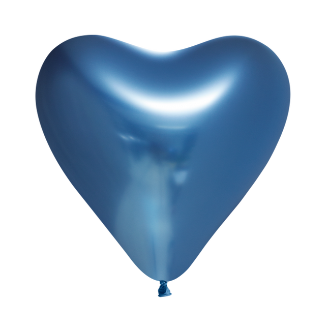 Balony serca niebieskie 30cm 6szt