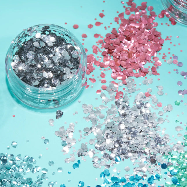 Moon Glitter Bio Chunky Glitter Silver 3g