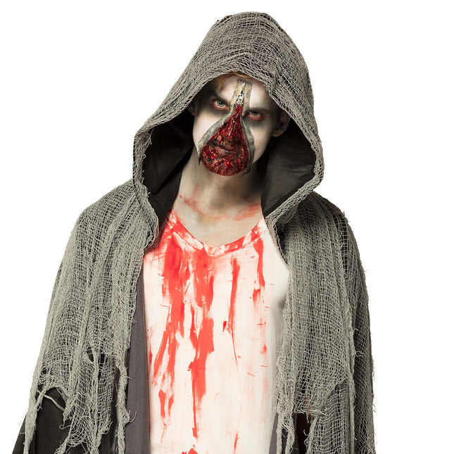 Halloweenowy zestaw do makijażu Zombie Zipper