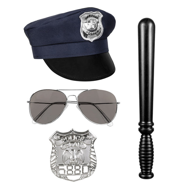 Zestaw kostiumów Policja 33 cm 4 szt.