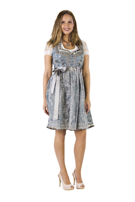 Złota srebrna sukienka Dirndl Oktoberfest Ladies 2 piece