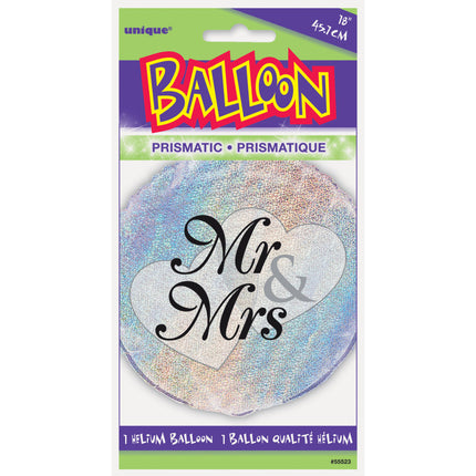 Helium Balloon Mr. & Mrs. 45 cm pusty