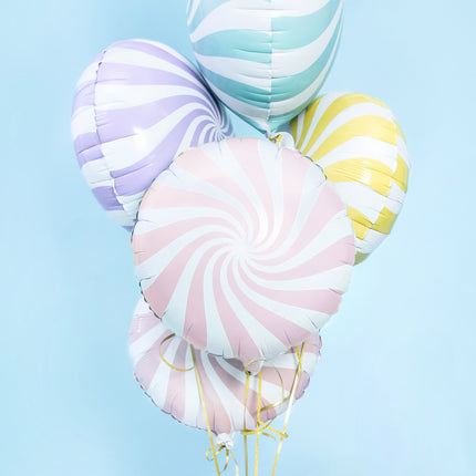 Balon helowy jasnoróżowy Swirl 45 cm pusty