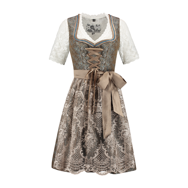 Zielona sukienka Dirndl Oktoberfest Women Jaquard