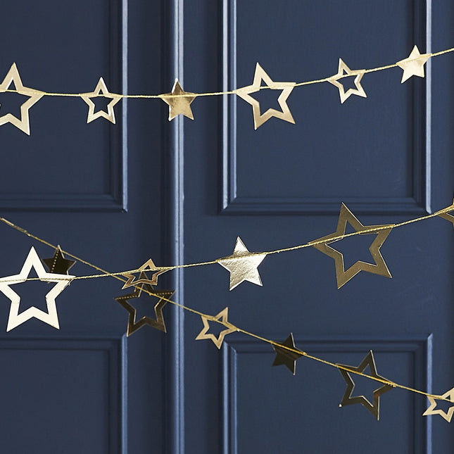 Golden Garland Stars 5m