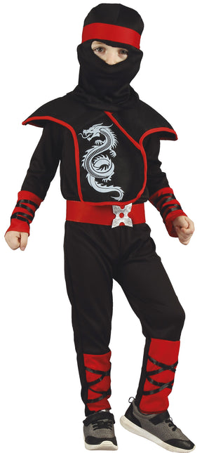 Kombinezon ninja dziecięcy czerwony 3/4 lata