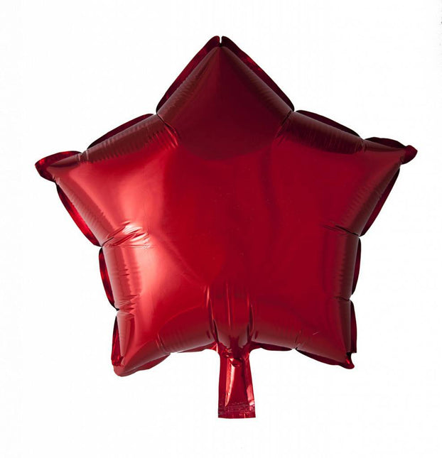 Balon helowy gwiazda czerwony 46 cm pusty