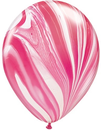 Balony Superagate czerwono-białe 28cm 25szt