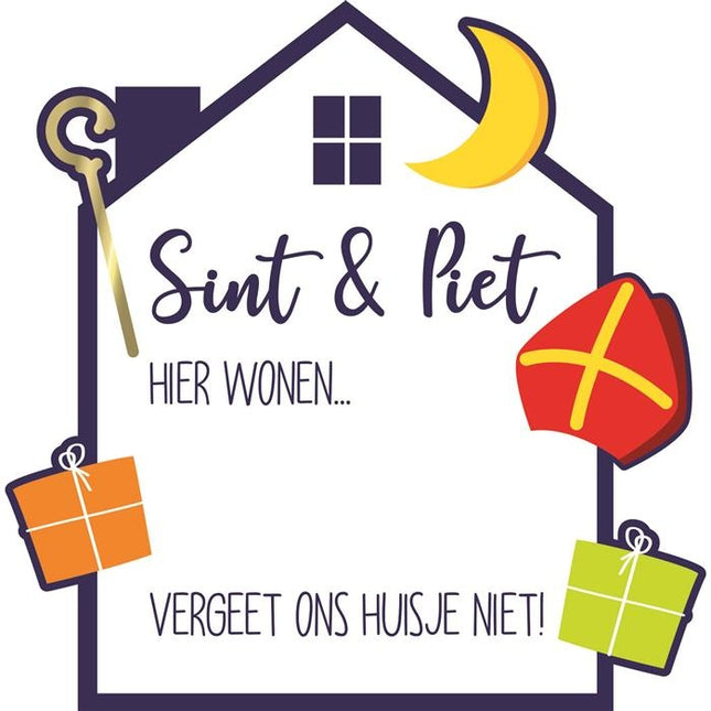 Znak okienny Sinterklaas z napisem 50 cm