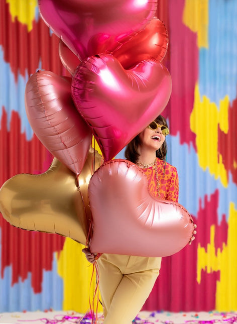 Foil balloon Heart, 75x64,5 cm, pink - Partywinkel - 5904555005501