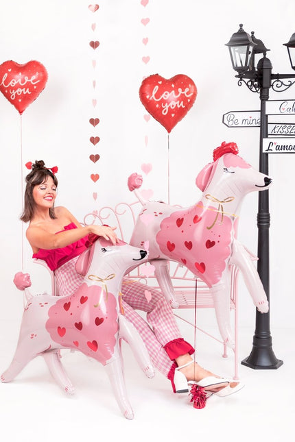 Foil balloon Poodle, 119x108 cm, mix - Partywinkel - 5904555011571