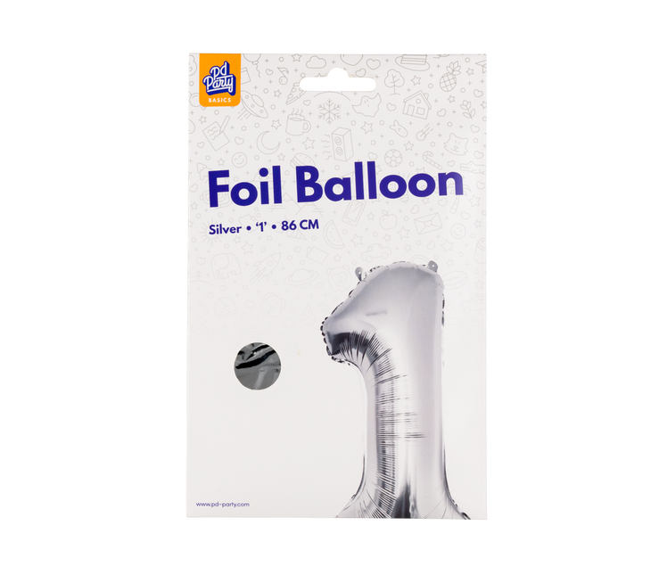 Balon foliowy 86 cm Nr kat.1 Srebro