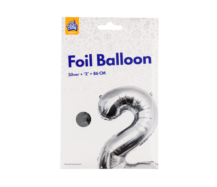 Balon foliowy 86 cm Nr kat.2 Srebro