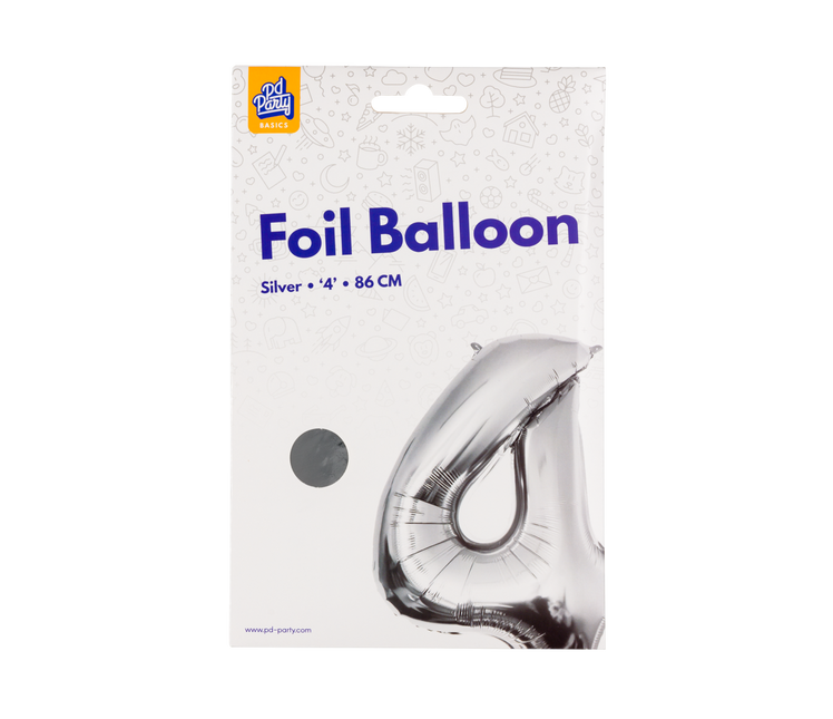 Balon foliowy 86 cm Nr kat.4 Srebro