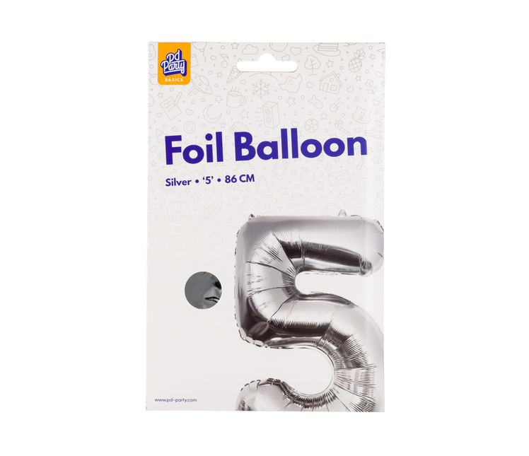 Balon foliowy 86 cm Nr kat.5 Srebro