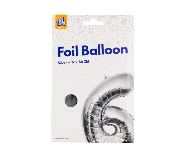 Balon foliowy 86 cm Nr kat.6 Srebro