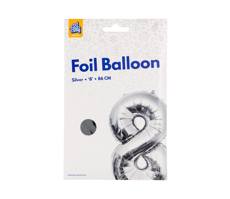 Balon foliowy 86 cm Nr kat.8 Srebro