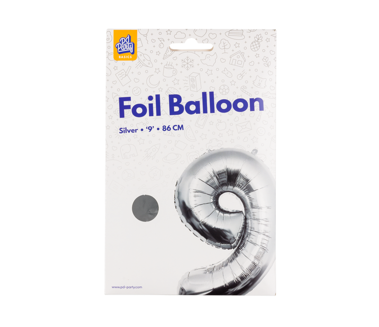 Balon foliowy 86 cm Nr kat.9 Srebro