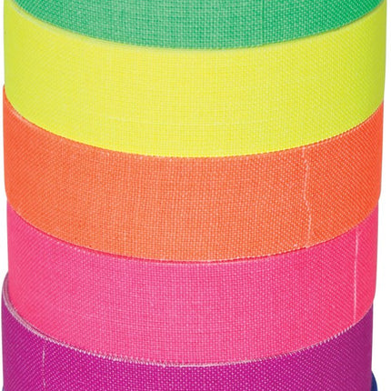 Gekleurde Tape 5m 6st - Partywinkel - 8434077140338