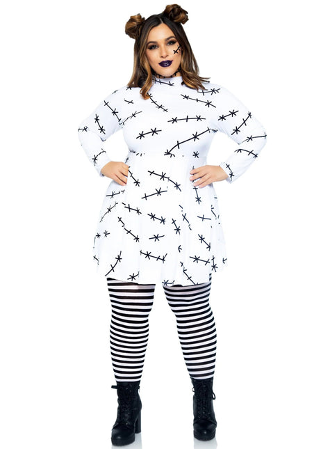 Halloween Jurk Dames Jersey Stitch Leg Avenue - Partywinkel - 714718550787