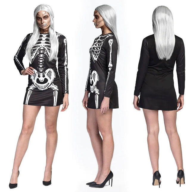 Halloween Jurk Dames Skelet - Partywinkel - 8712026792174