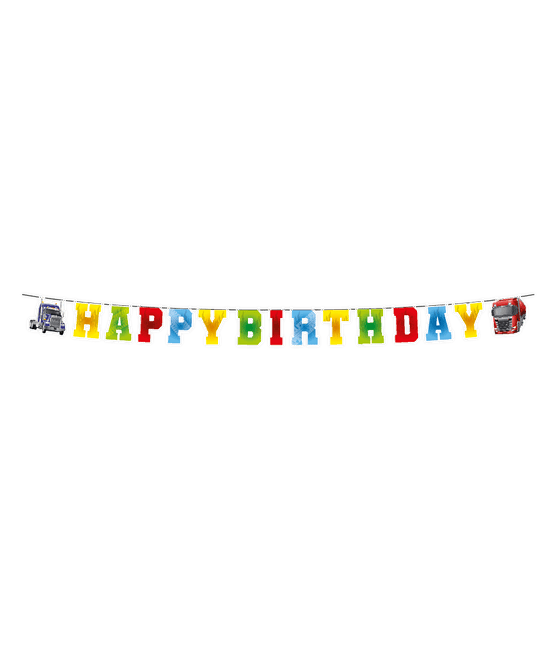 Happy Birthday Letterslinger Gekleurd 3m - Partywinkel - 8716764237904