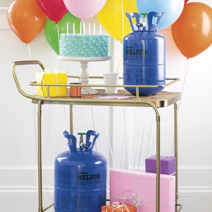 Helium Tank met 100 Ballonnen en Lint - Partywinkel - 8719267034025