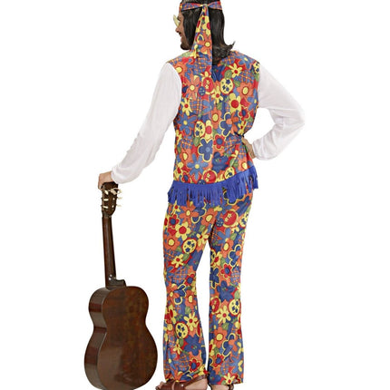 Hippie 60S Kostuum Heren Bloemen - Partywinkel - 8003558352517