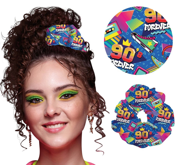 Jaren 90 Scrunchie - Partywinkel - 8434077134467