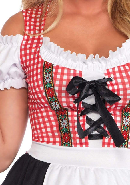 Czerwono-czarna sukienka Dirndl Oktoberfest Ladies Leg Avenue