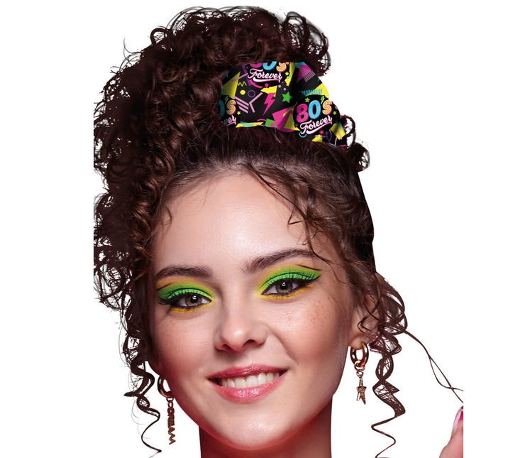 Neon 80S Scrunchie - Partywinkel - 8434077134450