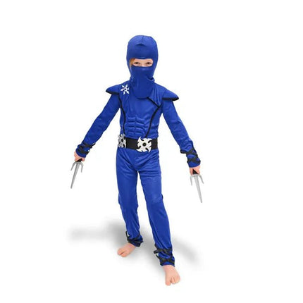 Ninja costume, blue - Partywinkel - 5904555043541