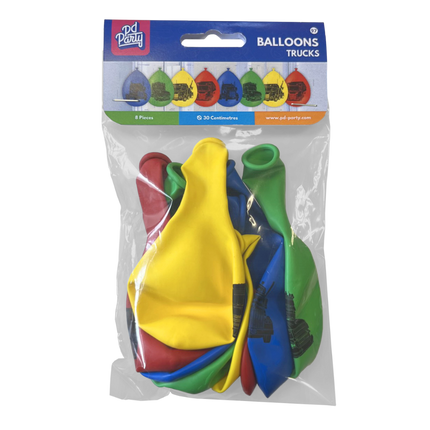 Kolorowe balony ciężarówki 30 cm