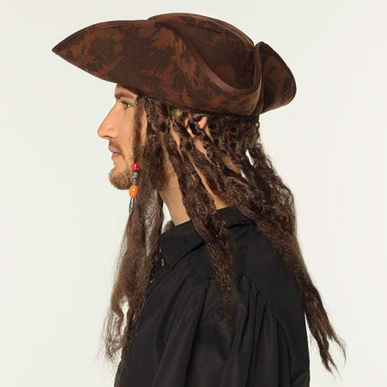 Piratenhoed met Dreadlocks - Partywinkel - 8712026819147