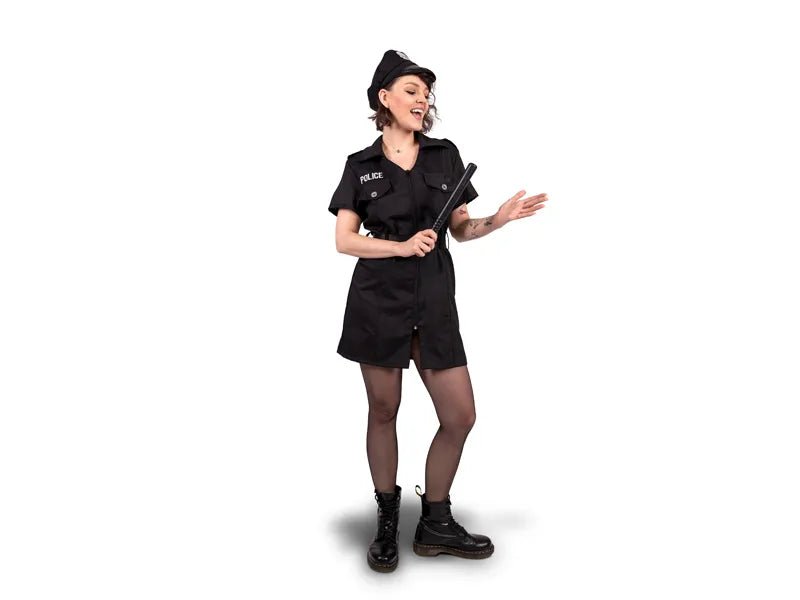 Policewoman costume, black, size M - Partywinkel - 5904555057715