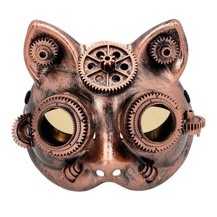 Steampunk Masker Bruin Konijn - Partywinkel - 8712026545763