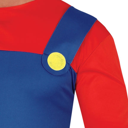 Super Mario Kostuum Rood Blauw Heren - Partywinkel - 8434077847244