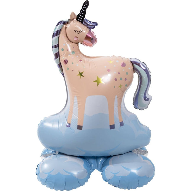 Unicorn Helium Ballon Met Standaard Leeg 81cm - Partywinkel - 8714572285957