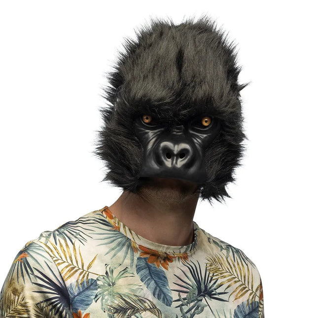 Zwarte Masker Gorillla Pluche - Partywinkel - 8712026567741